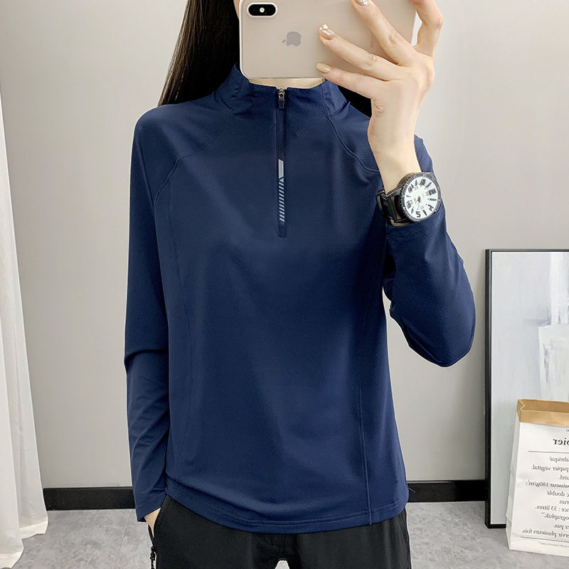 户外春秋速干衣女立领套头上衣透气吸湿排汗登山徒步长袖运动t恤,淘宝优惠券,粉丝福利购,淘宝优惠卷