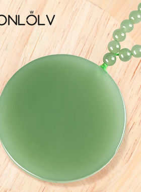 赵氏恒玺和田玉吊坠男女鸭蛋青平安无事牌圆形玉牌送老公生日情人