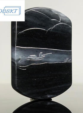 GGDBSKT国大师赵琦作品新疆和田玉籽料青花意境玉牌男吊坠玉坠玉