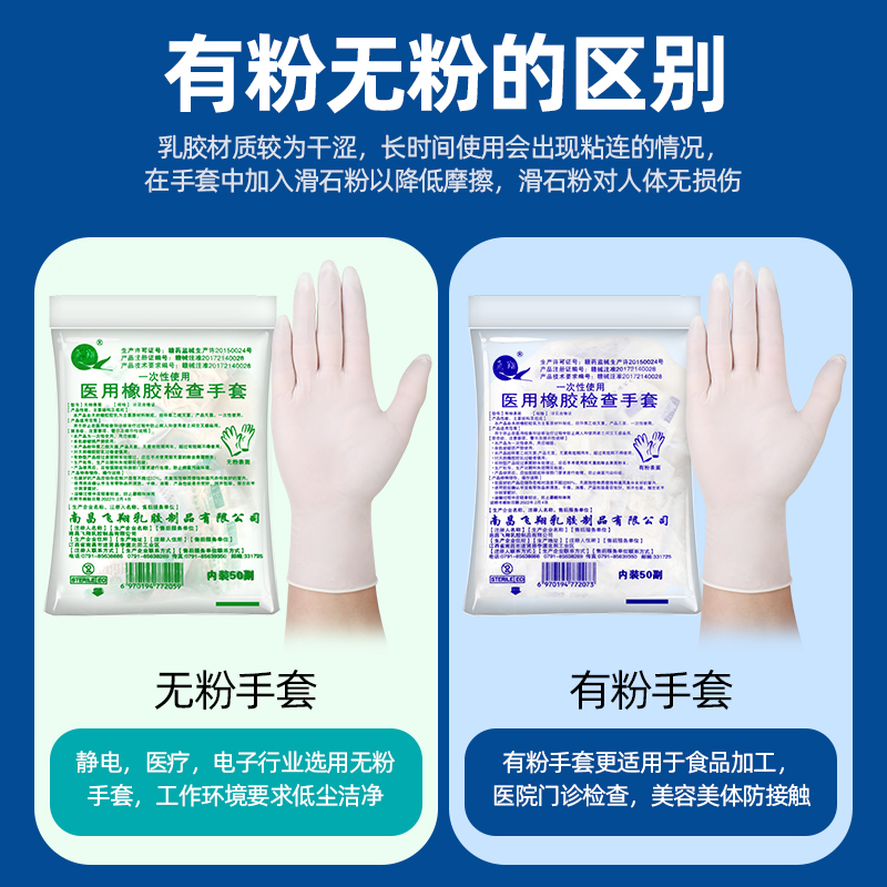 医用手套一次性橡胶乳胶无菌检查医疗外科手术实验医护美容院专用,淘宝优惠券,粉丝福利购,淘宝优惠卷