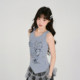 Girlyhalo American retro printed irregular camisole women's summer summer new slim outer sleeveless top