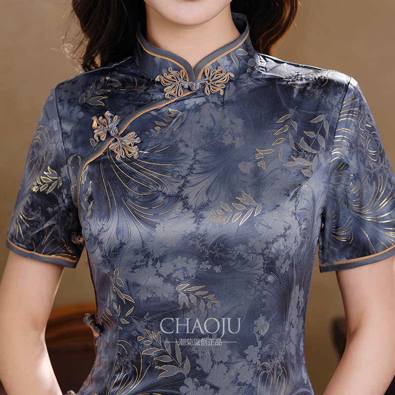 旗袍新款2024改良年轻款少女高端气质平时可穿走秀款礼服复古民国