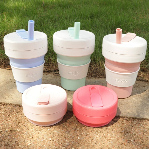 Стои складной водяной чашки силиконовой спортивные спортивные спортивные туристические туристические офис. Фитнеса, сопровождающий кофейный молочный чашка портативная защита окружающей среды