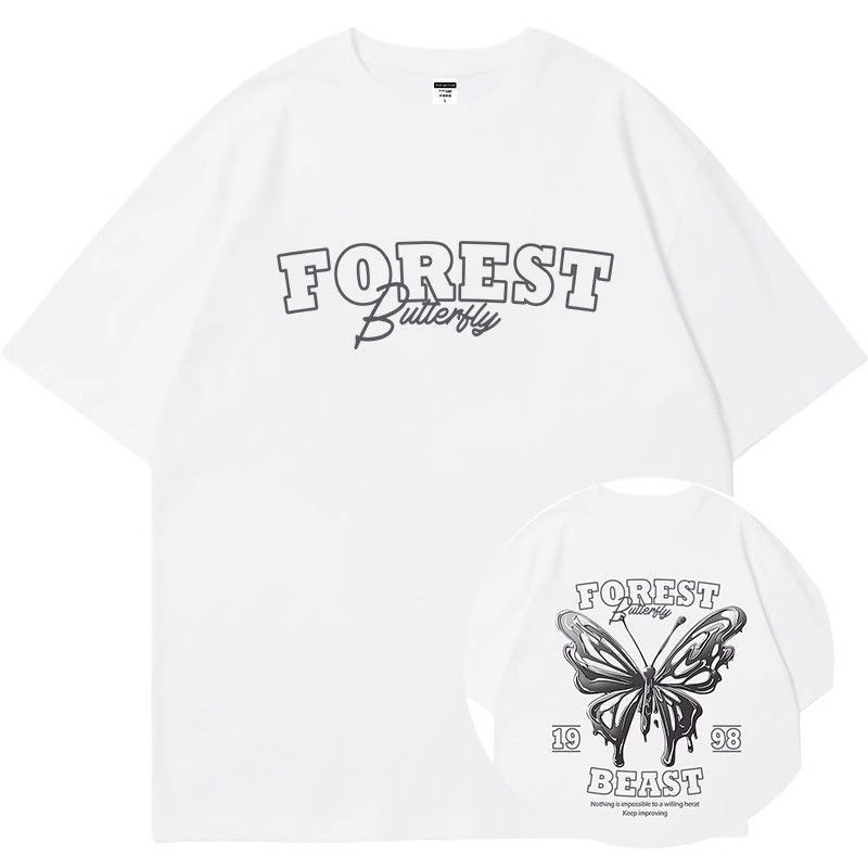 orm邝玲玲同款美式复古黑色短袖t恤女夏季装宽松酷飒风潮牌上衣服 - 图3