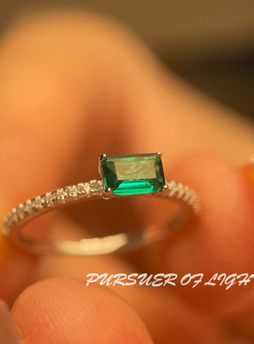 925银小方糖戒指小众设计