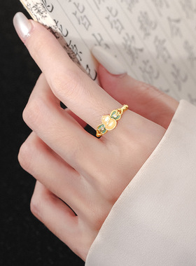 女925银食指戒祥云如意葫芦戒指