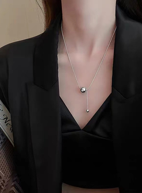 冷淡风小众轻奢圆球项链冷淡风