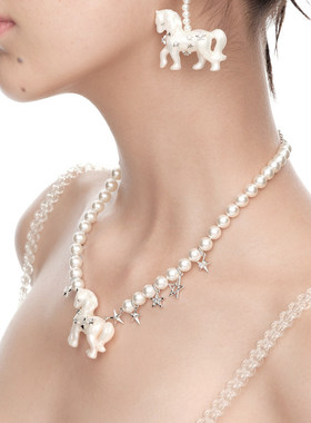 Star Ray 2026新款小马群星珍珠项链女生项链生日礼物新品锁骨链