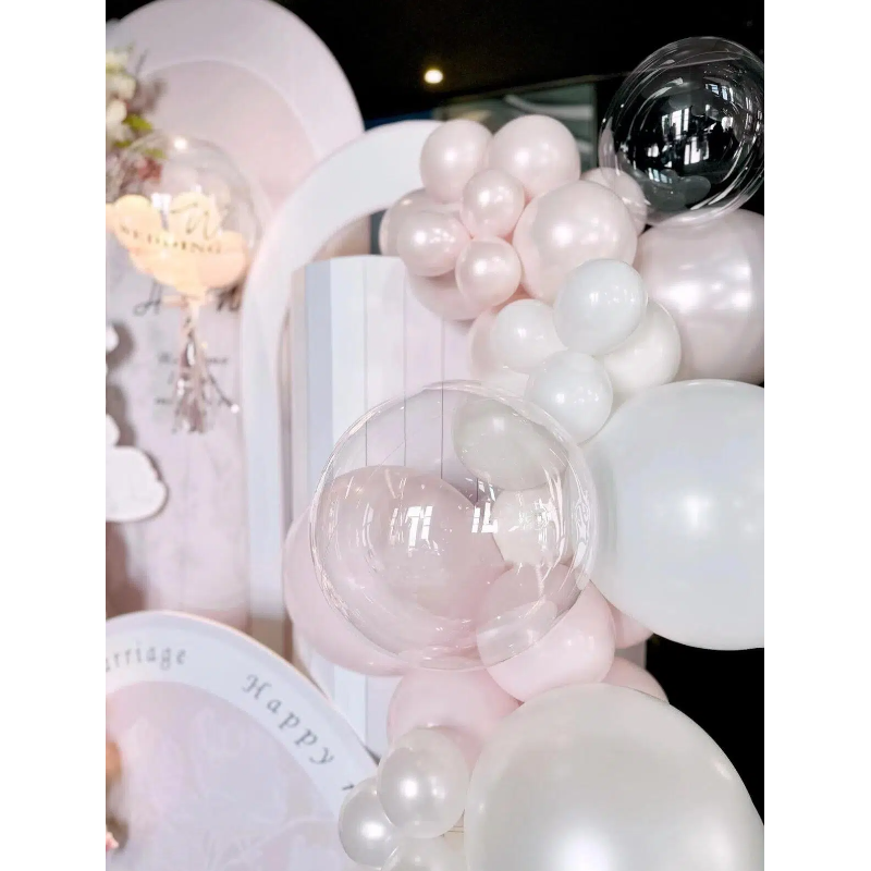 粉色系列订婚背景墙KT板简约高级感婚宴背景布置全套摆件