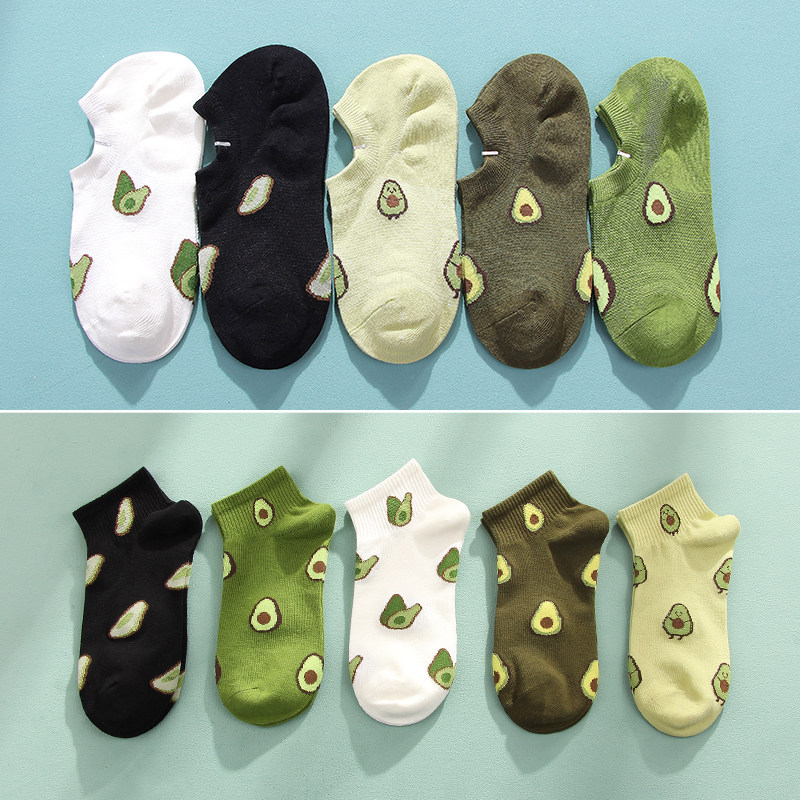 浅口秋冬韩国可爱日系牛油果女短袜 布群短袜/打底袜/丝袜/美腿袜