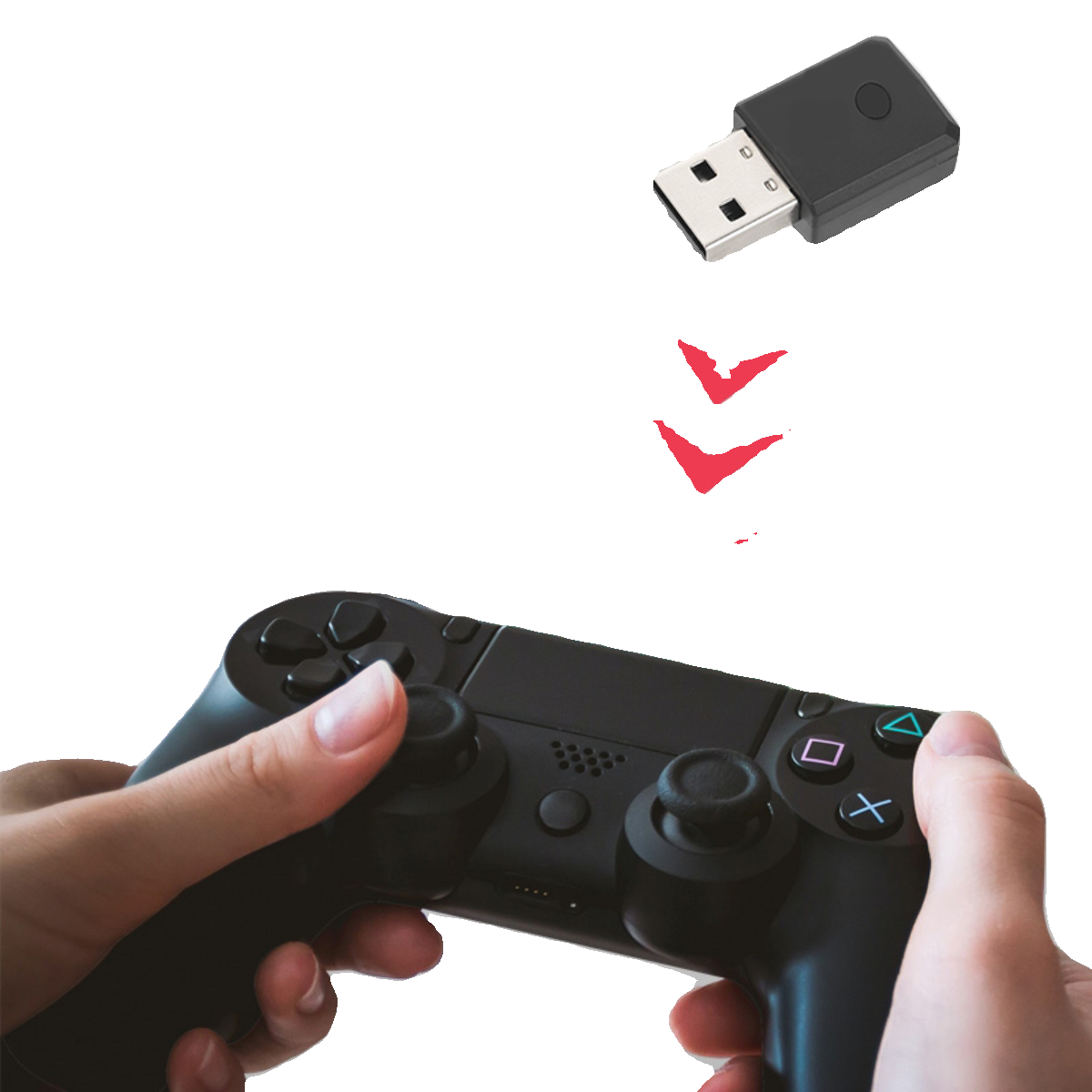 PS4手柄接收器Switch主机转换器PS4/PS5转Switch/电脑/安卓电视-图3