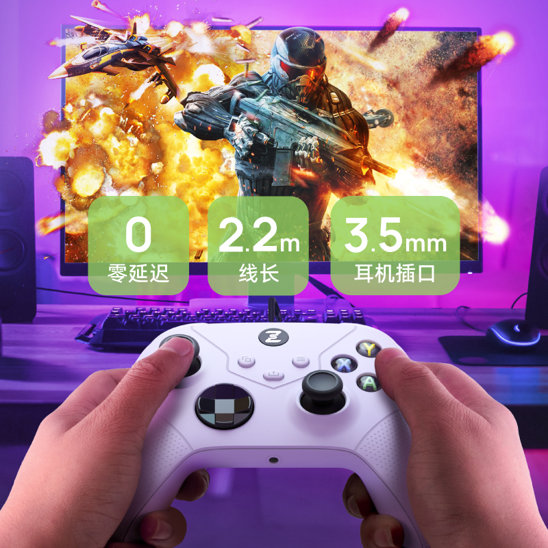 新款Xboxseries有线手柄主机电脑通用Xbox手柄xboxone耳机地平线5 - 图3