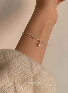 法式复古单颗珍珠手链