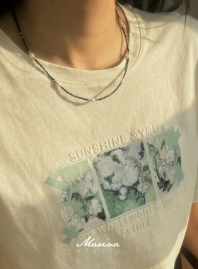 绿色系新中式孔雀石项链