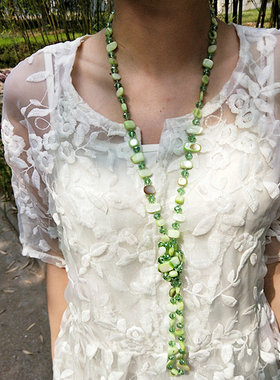 毛衣项链贝壳挂饰胸链贝壳女生