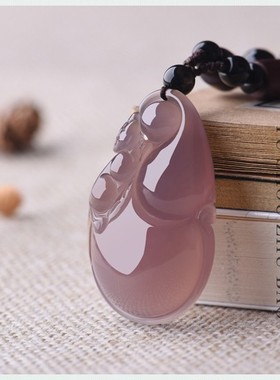 天然冰种笑佛如意证书玉石吊坠