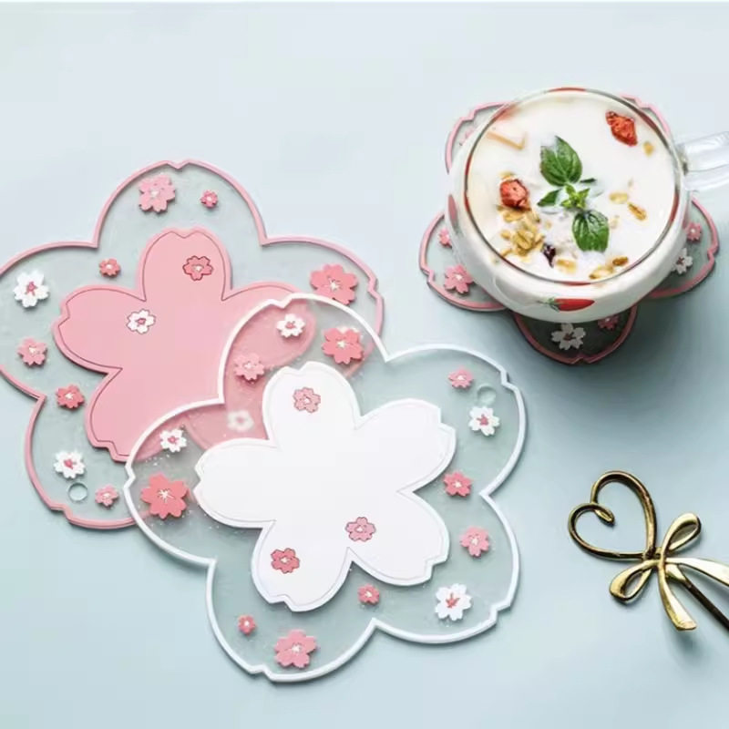 杯垫餐垫日式樱花硅胶隔餐厅防烫锅垫家用厨房热销耐高温垫隔热垫,淘宝优惠券,粉丝福利购,淘宝优惠卷