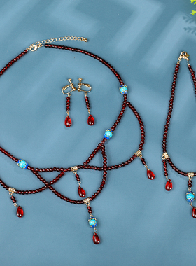 古风原创设计风宫廷眉心坠项链