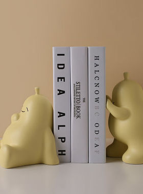 贝汉美（BHM）可爱ins风形影不梨书挡摆件工艺品简约客厅卧室酒柜