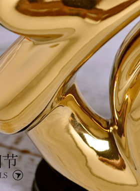 宏赫创意家居饰品工艺品陶瓷摆件客厅酒柜玄关摆设电视柜装饰金福