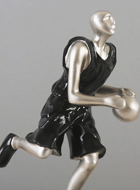 裕谷篮球运动员抽象办公室摆件创意装饰客厅书柜电视柜红酒柜工艺