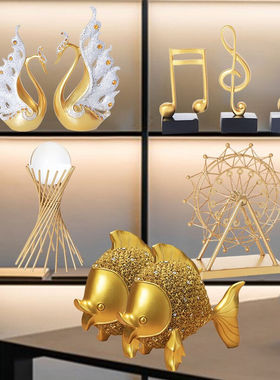 北朝情调轻奢高档家居客厅酒柜装饰品摆件玄关柜美观大气档次工艺