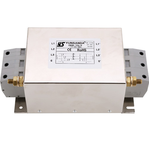 YUNSANDA电源滤波器 CW6B-50A/150A-R端子台EMI谐波三相 三线380V - 图3