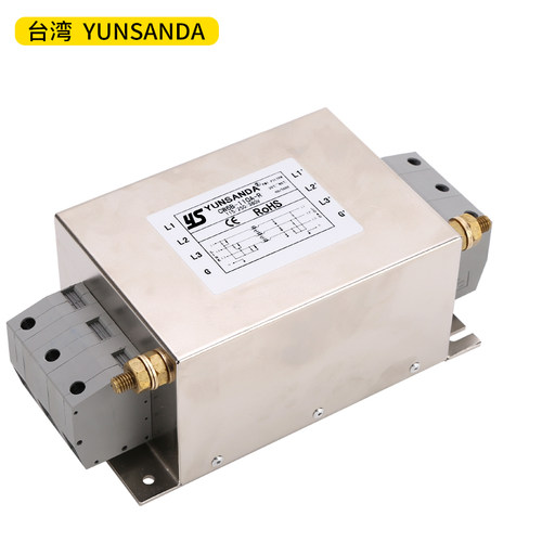 YUNSANDA电源滤波器 CW6B-50A/150A-R端子台EMI谐波三相 三线380V - 图1