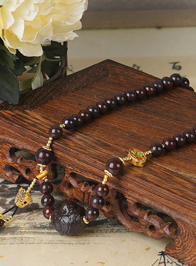 火星陨石原石项链:8mm手工气质天然百搭简约原石保真个性礼物气质