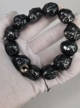 天然石铁陨石原石手链手串男女款强磁珠能量时尚文玩西域天星品牌