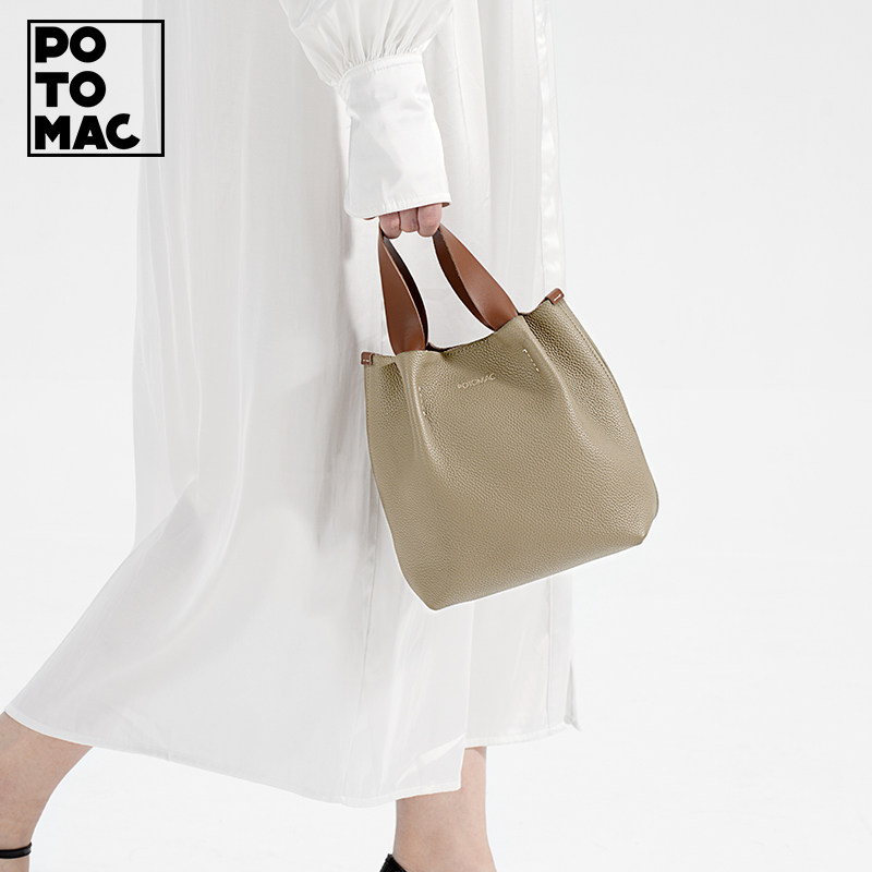 【特价清仓】potomac捡漏真皮包女单肩托特包牛皮手提菜篮子包包,淘宝优惠券,粉丝福利购,淘宝优惠卷