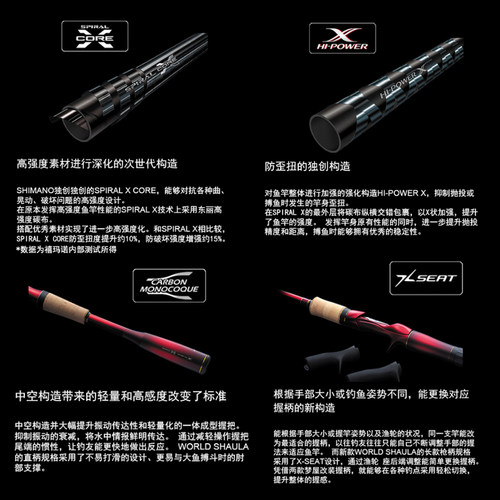SHIMANO禧玛诺沙湖啦路亚竿2832 2752彩虹版日产沙湖拉五节远投竿 - 图2