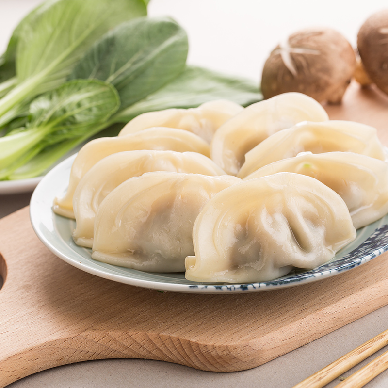 三全素饺子水饺煎饺素食白菜豆腐韭菜鸡蛋香菇青菜水饺蒸饺方便 - 图2