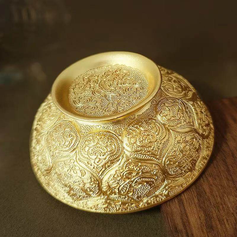 西安旅游文创纪念品唐鸳鸯莲瓣纹金碗铜摆件文物复刻金饭碗摆件,淘宝优惠券,粉丝福利购,淘宝优惠卷