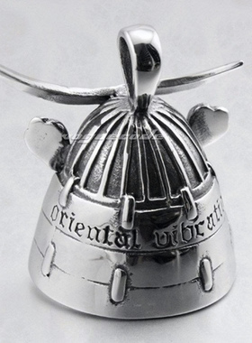 日本面具钛钢复古时尚风真皮吊坠