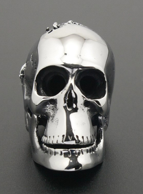 朋克风骷髅头钛钢吊坠