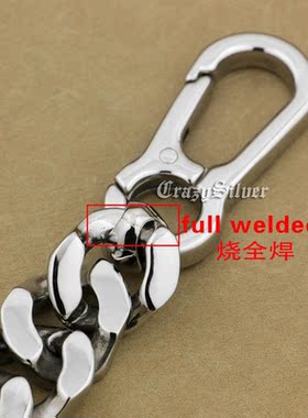 厚重型朋克风潮骑士个性钛钢钱包链 时尚男款316L不锈钢裤链 腰挂