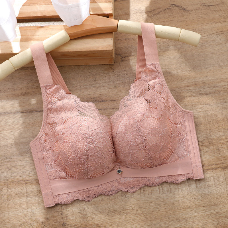 泰国乳胶无钢圈薄款聚拢收副乳文胸 思晴文胸