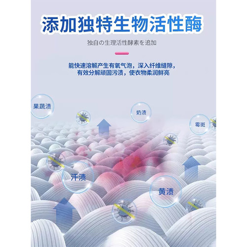 森鲜派爆炸盐洗衣去污渍强婴幼儿衣物彩漂粉去黄增白漂白剂-图3