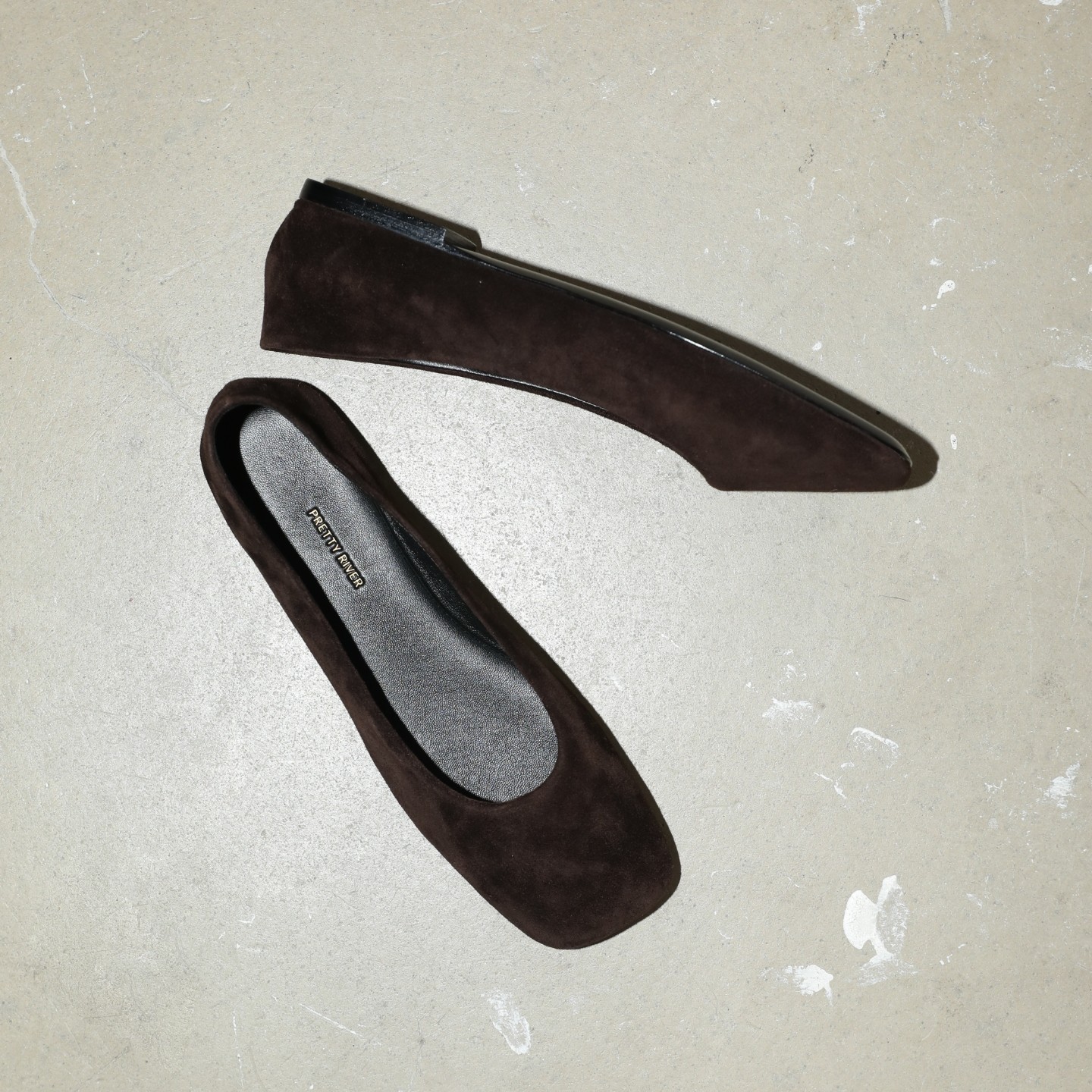 PrettyRiver美拉德玛丽珍绒面芭蕾单鞋女复古麂皮红棕色平底鞋女,淘宝优惠券,粉丝福利购,淘宝优惠卷