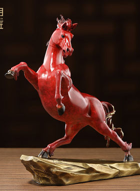 大明铜匠生肖马铜摆件工艺品家居客厅玄关办公室装饰品开业乔迁新
