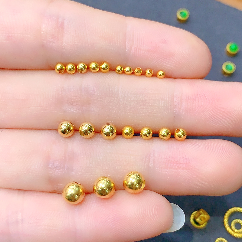 金佛爷18K古法小黄金珠珍珠隔珠散珠定位珠转运珠diy手工材料配件,淘宝优惠券,粉丝福利购,淘宝优惠卷