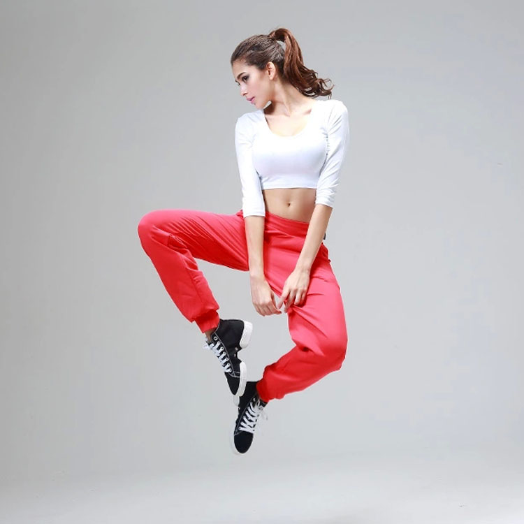 康尼CONNY秋冬季新款长裤女收口萝卜裤舞蹈裤练功健美操服装8391 - 图2