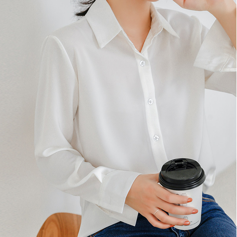 黑色女设计感小众百搭气质职业衬衫 堇眉衬衫