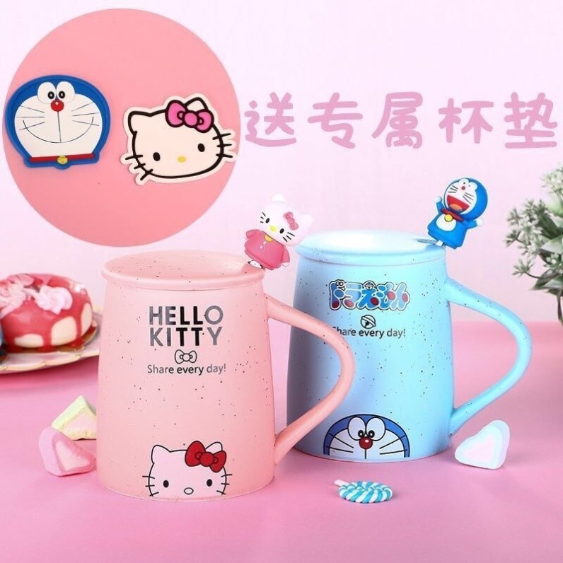 哈喽kitty水杯kitty猫水杯小孩子喝水的杯子hallo kitty水杯陶瓷 - 图0