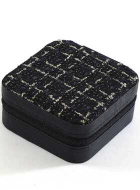 现货简约收纳旅行珠宝饰品收纳盒耳钉环戒指小首饰盒