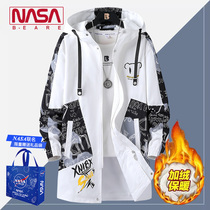 NASA Joint Spring Autumn New 2023 Cavet Thickened Jacket Man Mids Young Tide Card Middle School Student Wind Suit