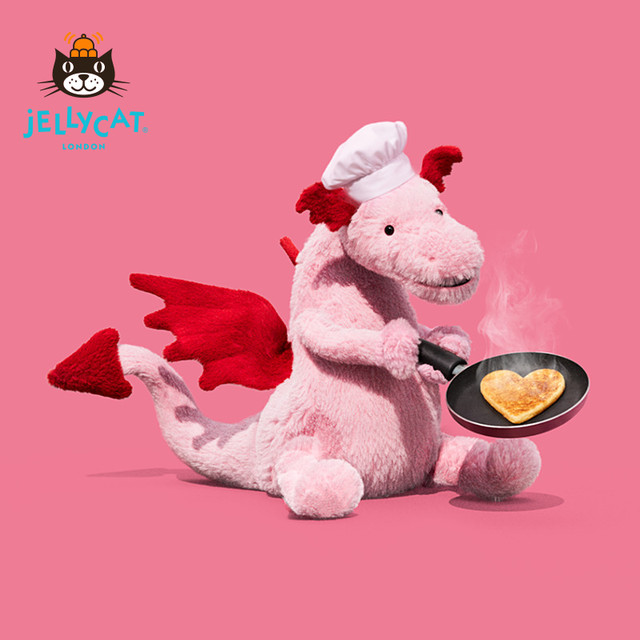 British Jellycat Scarlet Heart Dragon plush doll toy doll appeases ຂອງຂວັນວັນເກີດມັງກອນສີແດງ