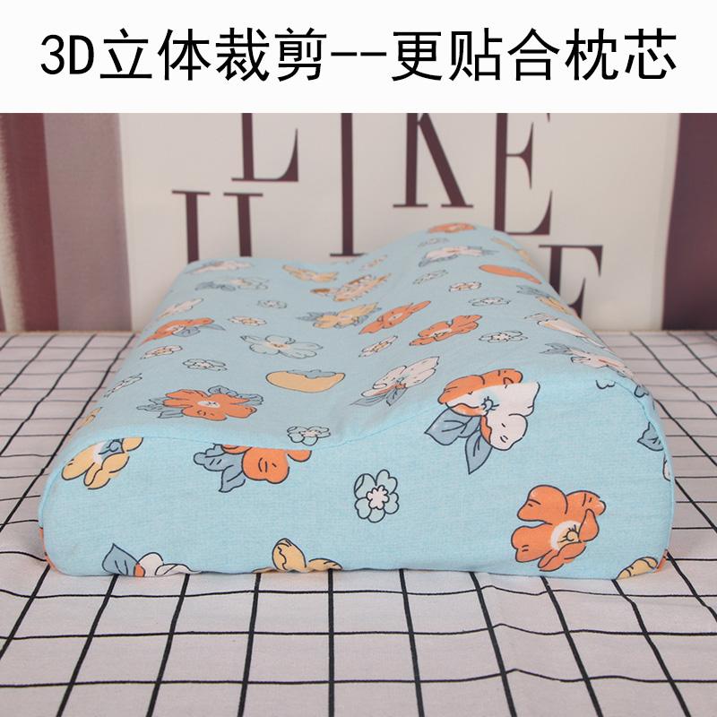 全棉枕套乳胶枕头套100%纯棉加厚40x60橡胶枕巾30x50专用记忆枕套-图2