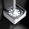 Wall-mounted 304 stainless steel toilet brush set, punch-free bathroom storage rack, bathroom toilet brush holder